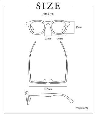 【jugaadXX】Grace charcoal grey 太陽眼鏡/墨鏡(抗藍光/阻擋紫外線)